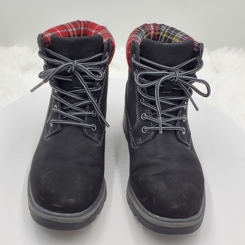 Rare Vty Women's Black Lace-Up Boots Size EU37/US5.5-6
